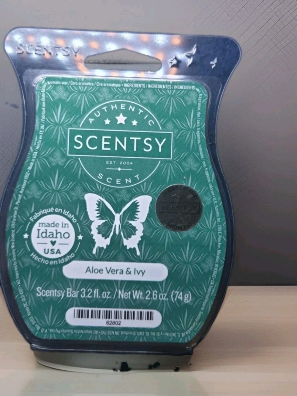 Scentsy Bar RETIRED scent Aloe Vera & Ivy Wax Melt Home Fragrance